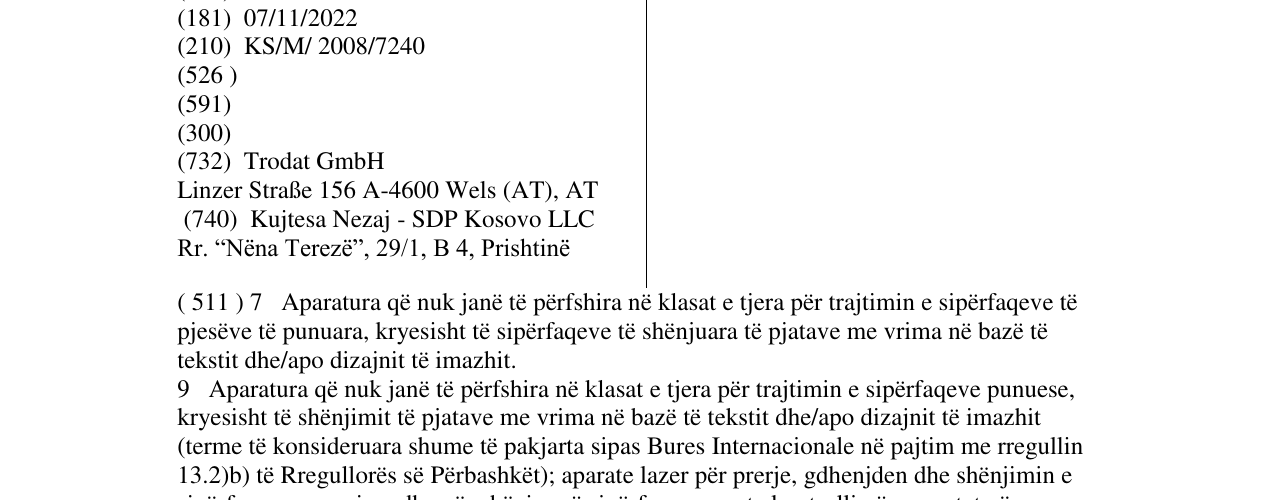 Zëri i markës TROTEC në buletin