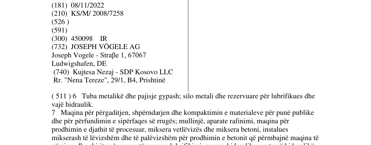 Zëri i markës VÖGELE në buletin