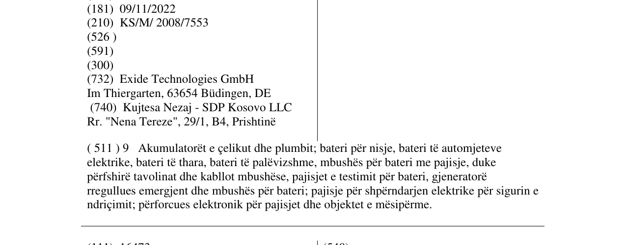 Zëri i markës DETA në buletin