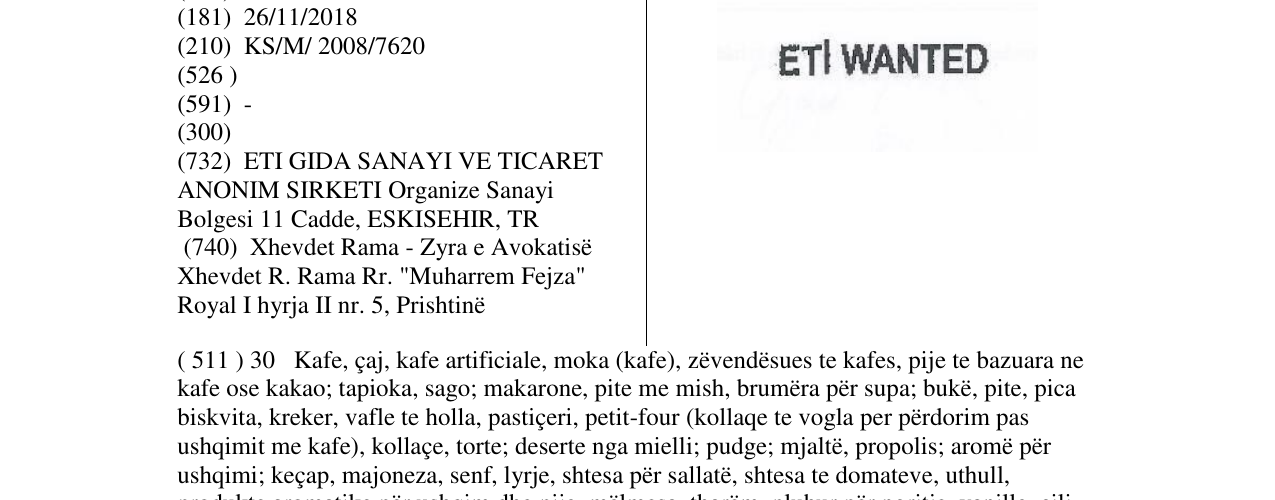 Zëri i markës Markë figurative në buletin