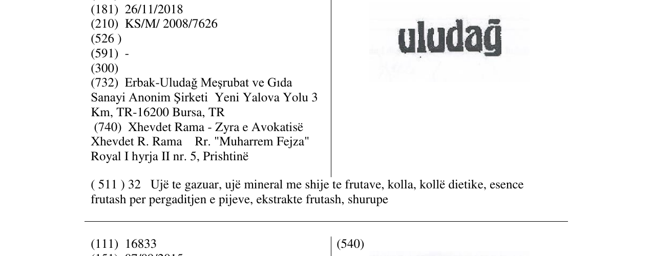 Zëri i markës Markë figurative në buletin