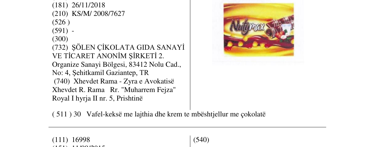 Zëri i markës Nutymax në buletin