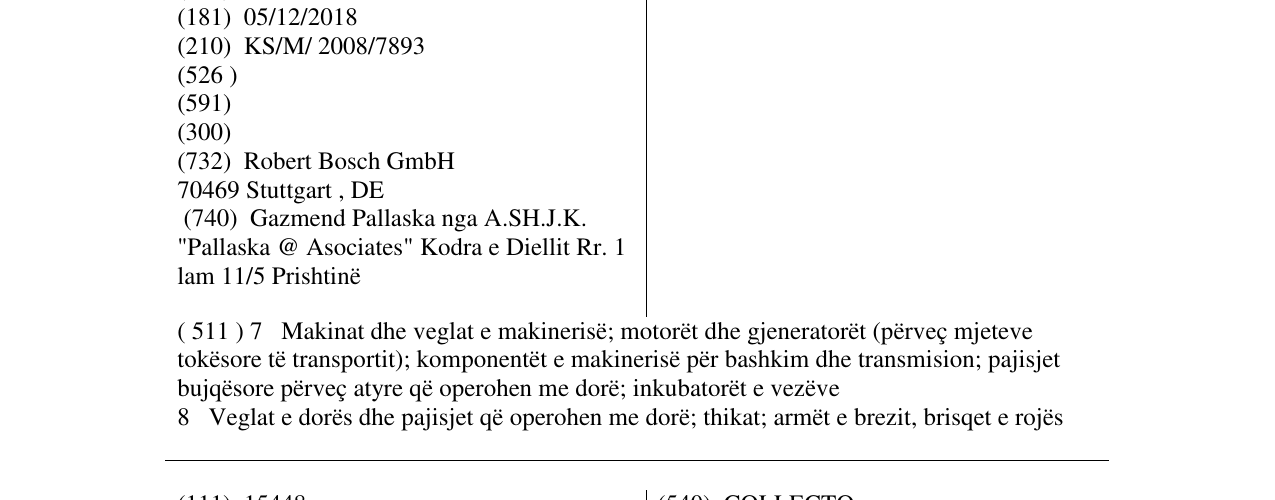 Zëri i markës IXO në buletin