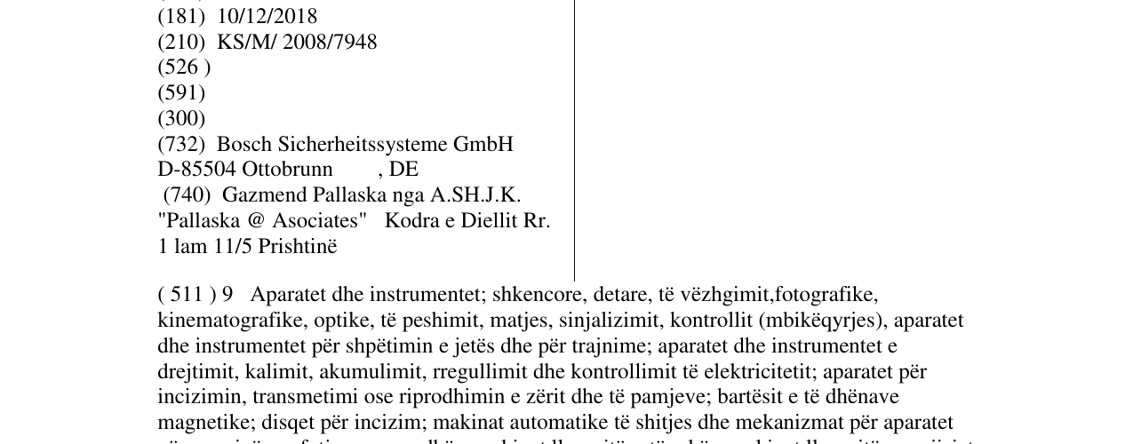 Zëri i markës CONCENTUS në buletin
