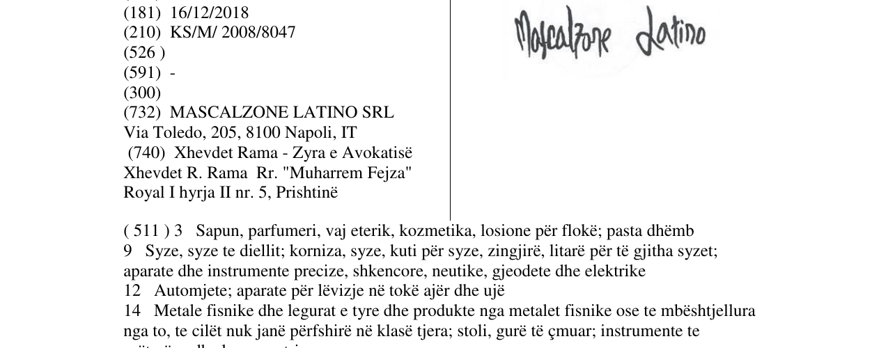 Zëri i markës Markë figurative në buletin