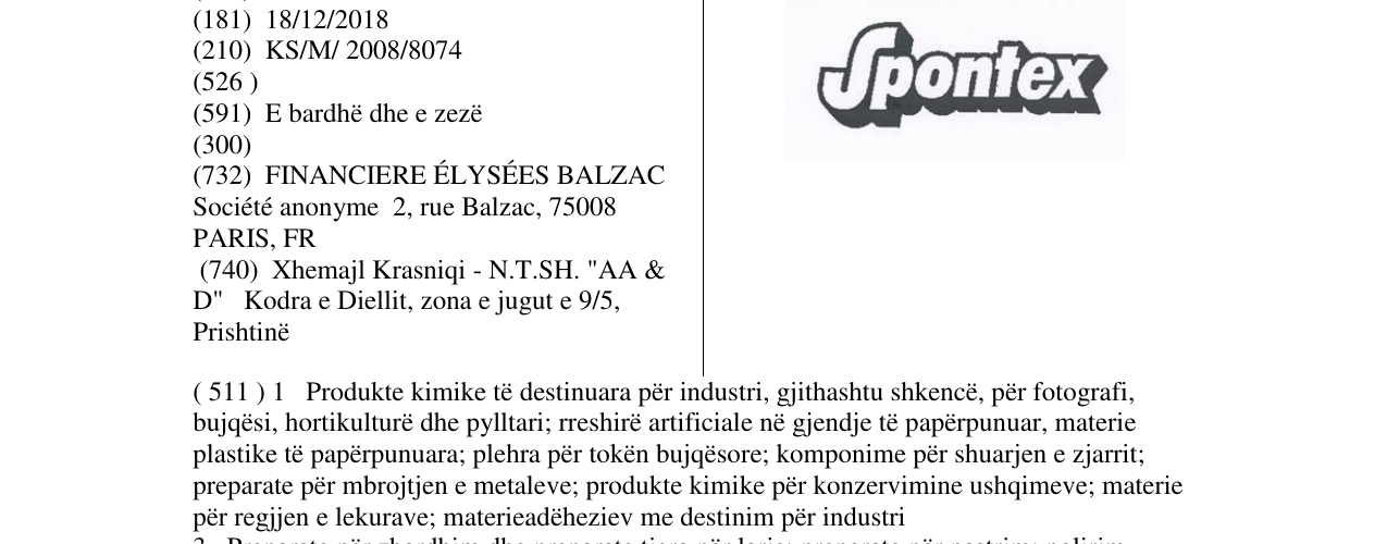 Zëri i markës Markë figurative në buletin