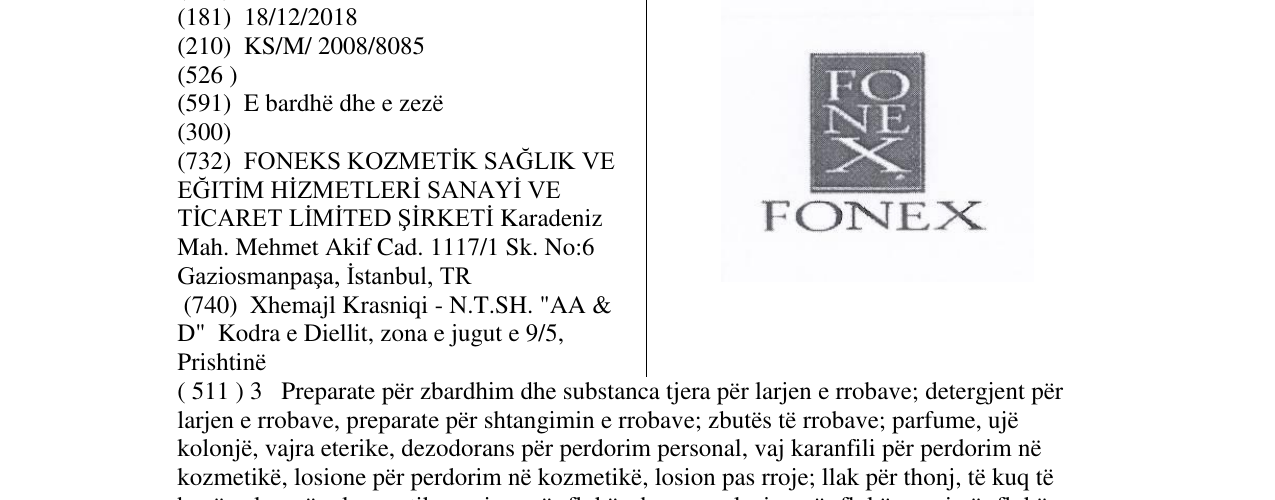 Zëri i markës FONEX në buletin