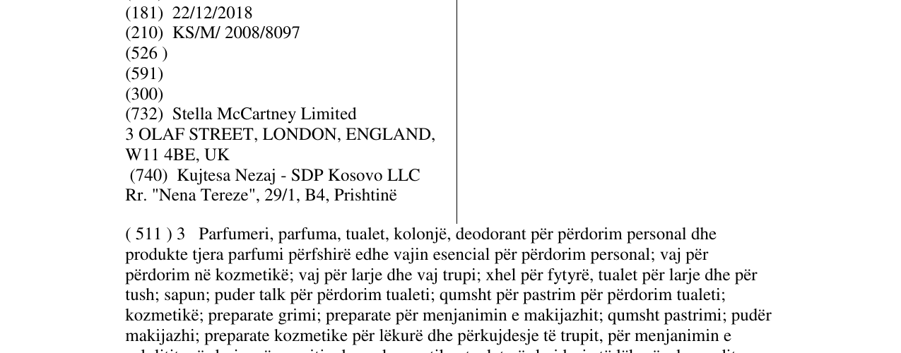 Zëri i markës STELLA McCARTNEY në buletin