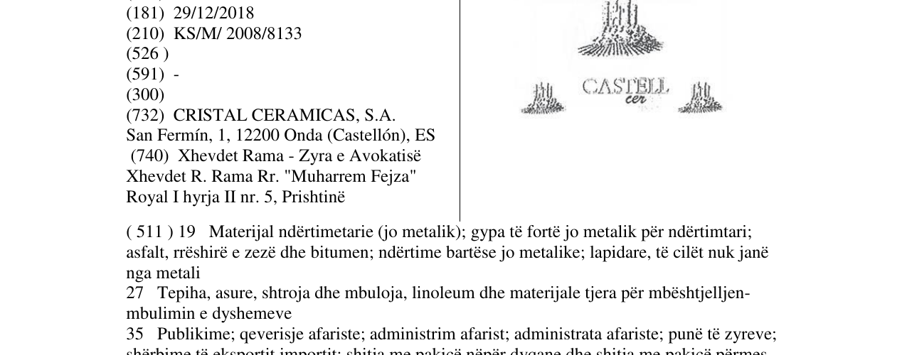 Zëri i markës Markë figurative në buletin