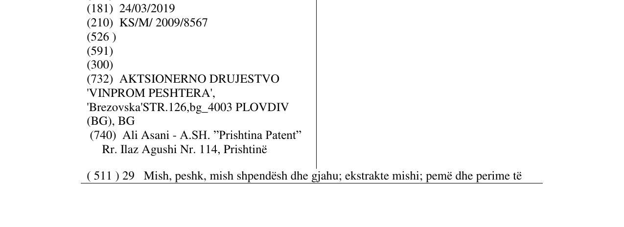 Zëri i markës ALASKA në buletin