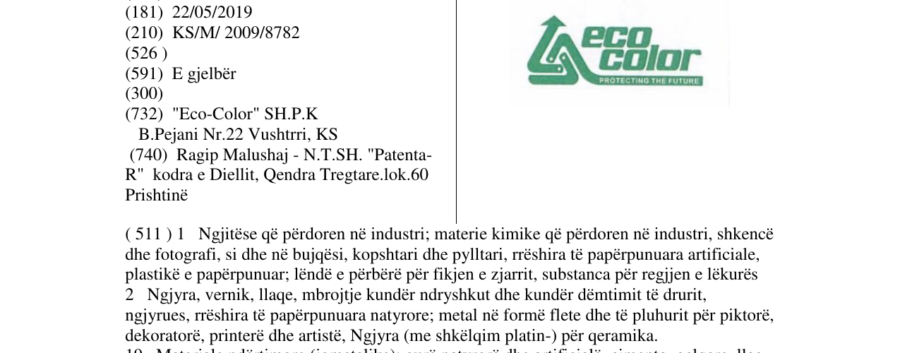 Zëri i markës ECO-COLOR në buletin