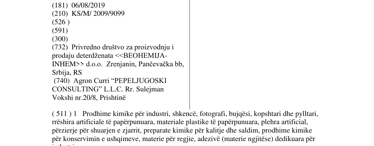 Zëri i markës DIEL në buletin
