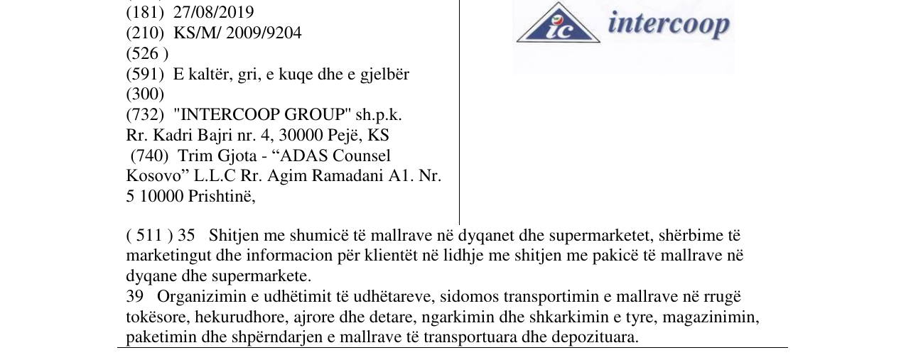 Zëri i markës intercoop në buletin