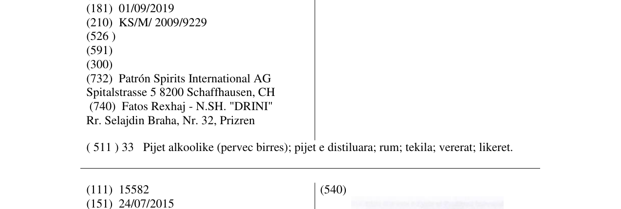 Zëri i markës GRAN PATRON BURDEOS në buletin