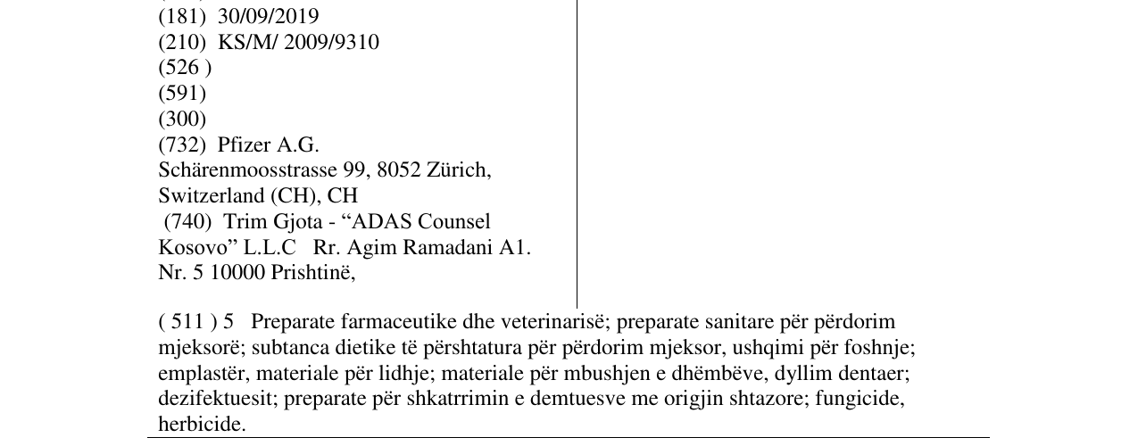 Zëri i markës ISTEBLIX në buletin