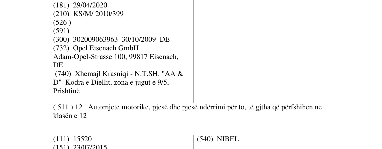 Zëri i markës ADAM në buletin
