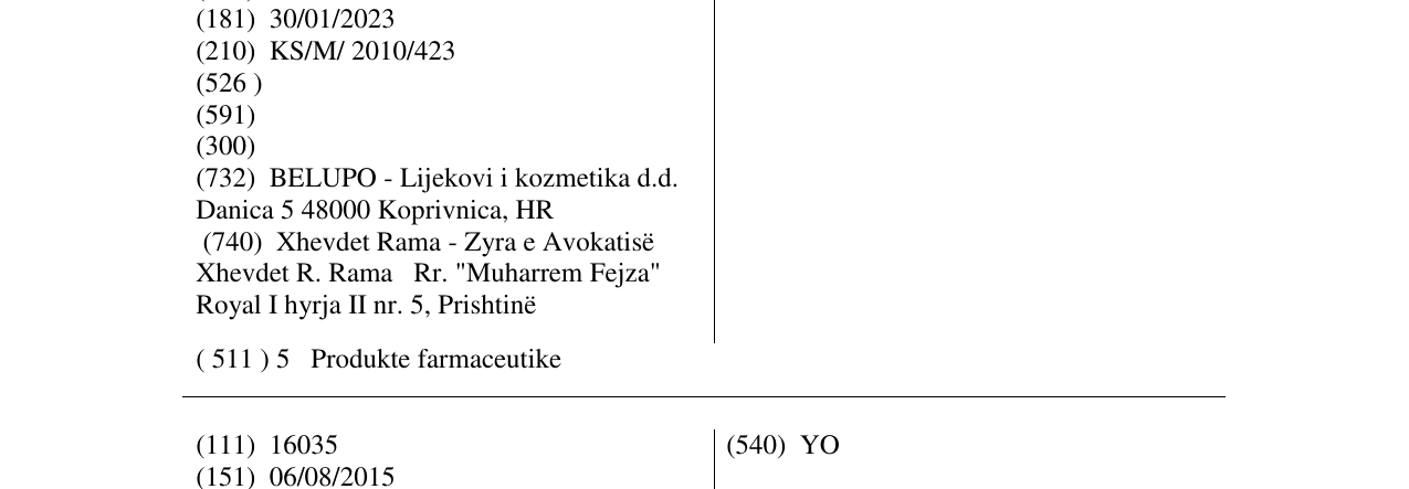 Zëri i markës NIBEL në buletin