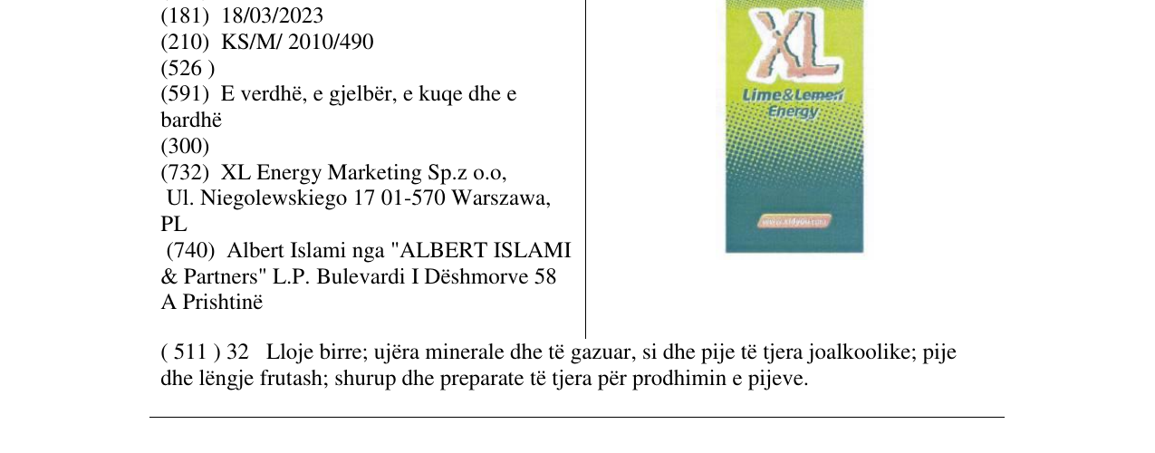 Zëri i markës Markë figurative në buletin