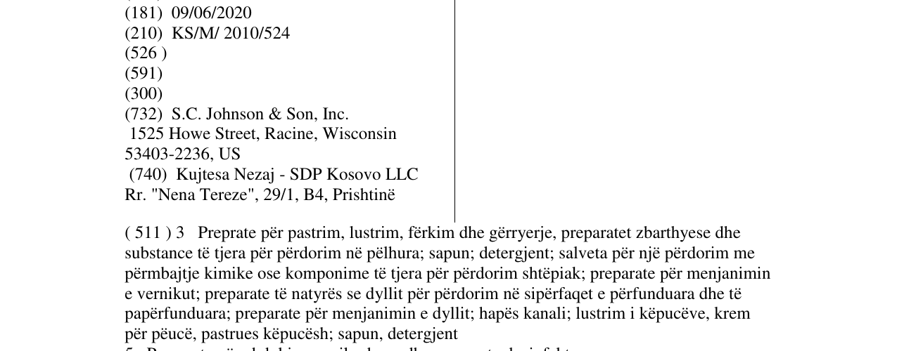 Zëri i markës MR.MUSCLE në buletin