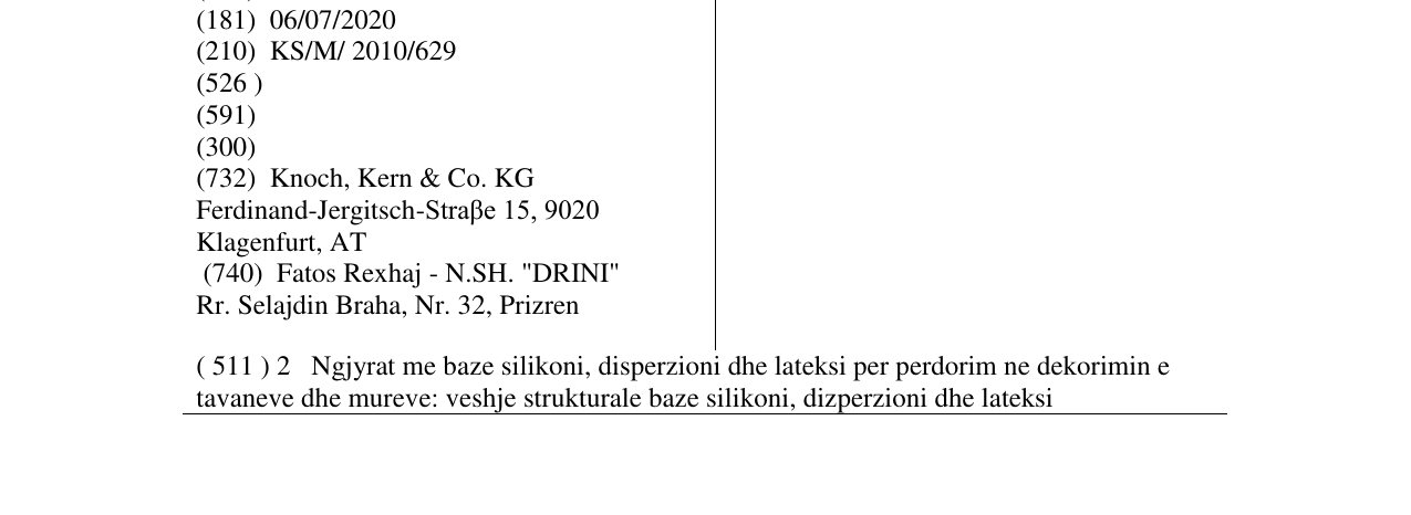 Zëri i markës DIVINA në buletin
