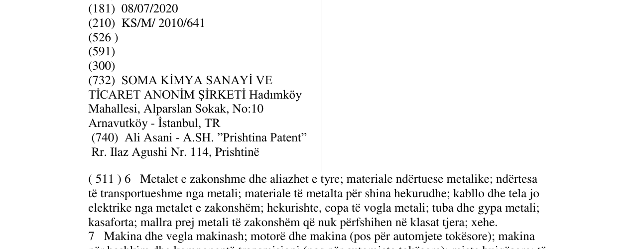 Zëri i markës SOMAFIX në buletin