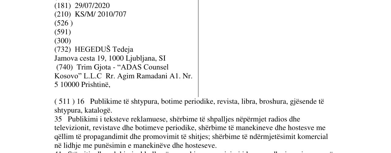 Zëri i markës GLOSS në buletin