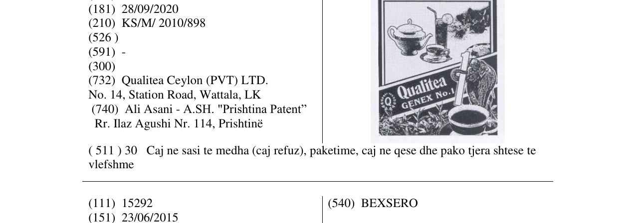 Zëri i markës Qualitea GENEX No.1 në buletin
