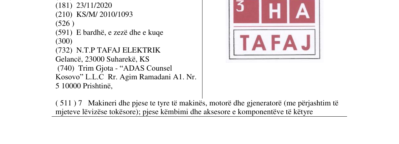 Zëri i markës 3 H A TAFAJ në buletin
