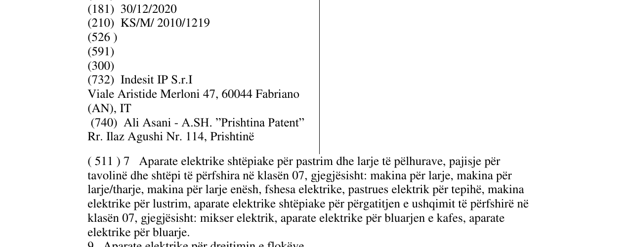 Zëri i markës ARISTON në buletin