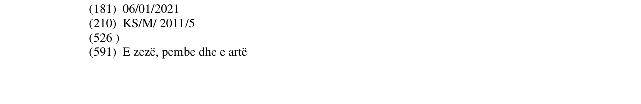 The entry of the trademark Figurative mark in the bulletin