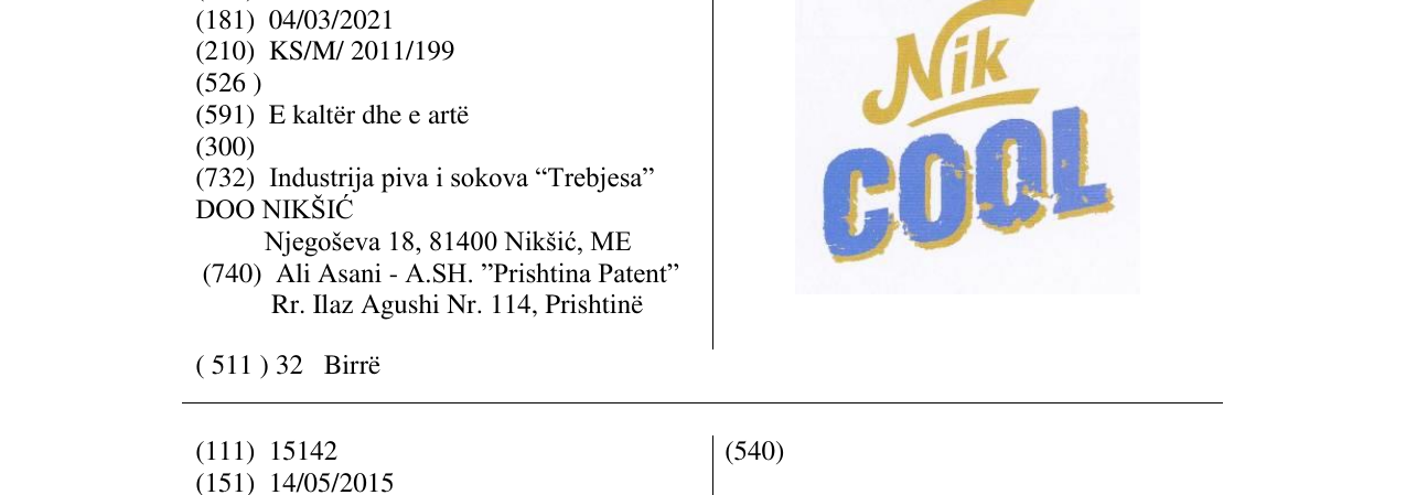 Zëri i markës Nik COOL në buletin
