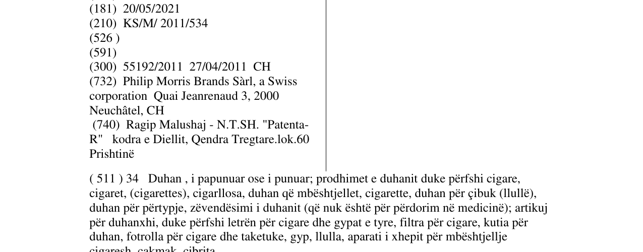 Zëri i markës GOLD ACCENT në buletin