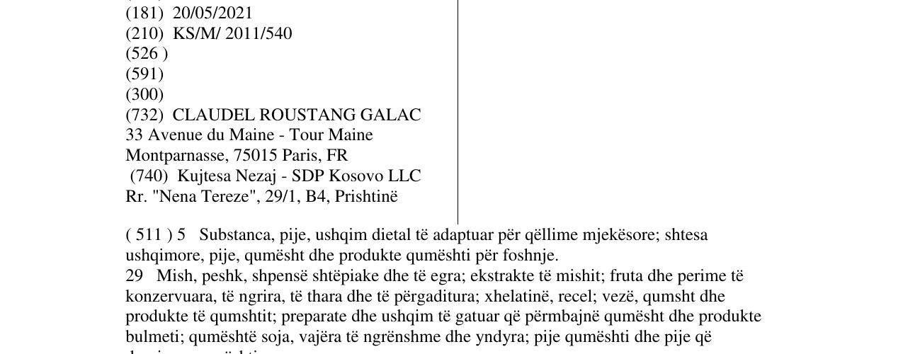 Zëri i markës LACTEL në buletin