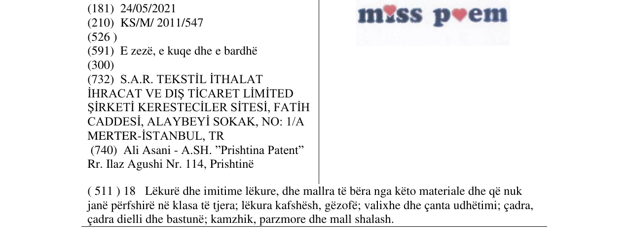 Zëri i markës miss poem në buletin