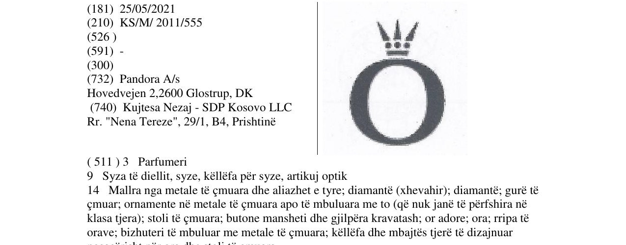 Zëri i markës Markë figurative në buletin