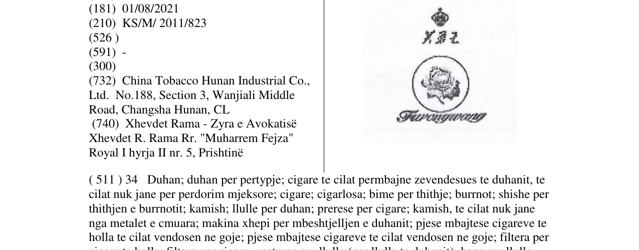 Zëri i markës Markë figurative në buletin