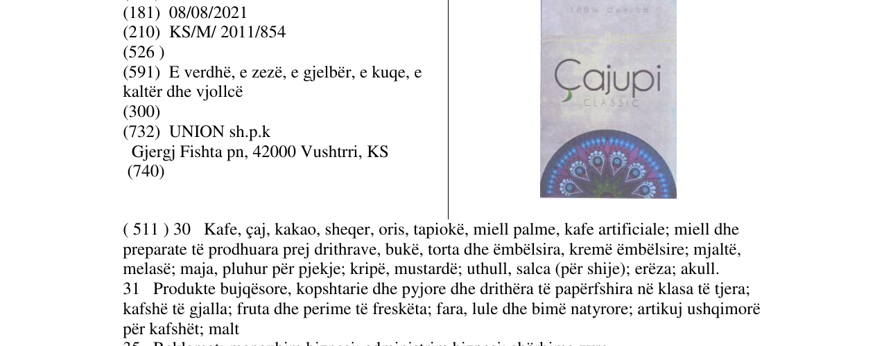 Zëri i markës Çajupi në buletin