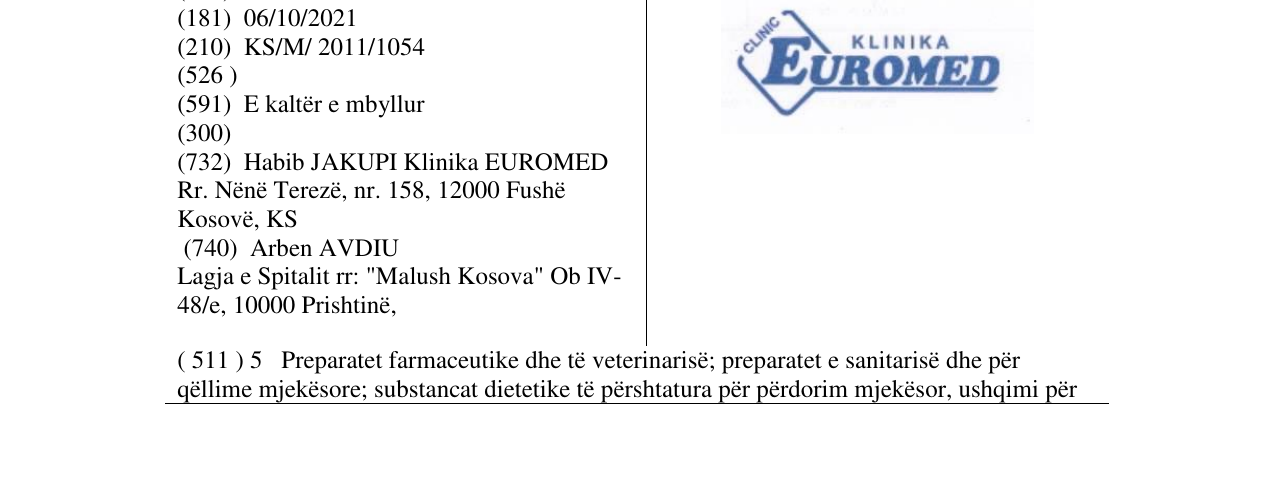 Zëri i markës EUROMED në buletin