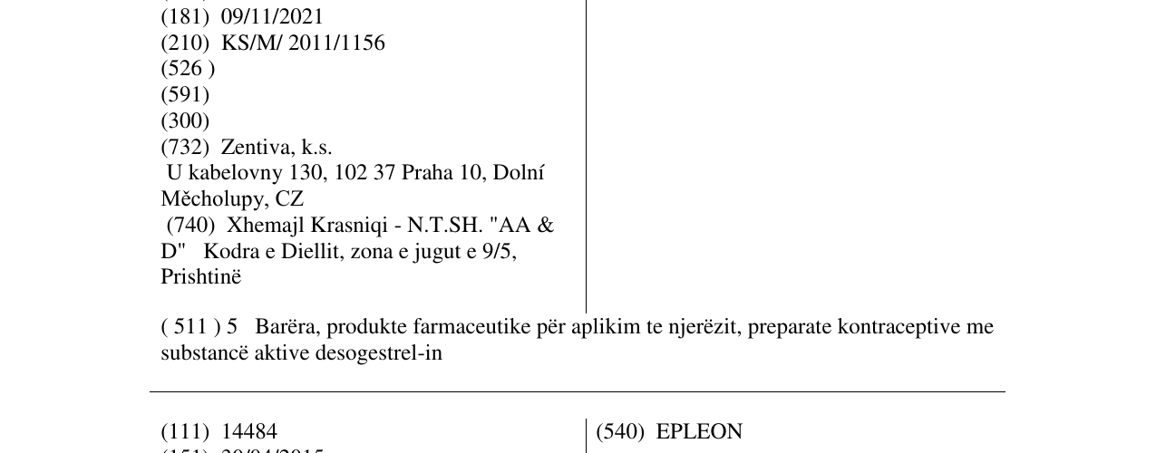 Zëri i markës ALLAITA në buletin
