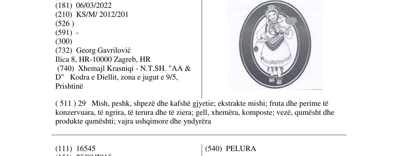 Zëri i markës Markë figurative në buletin