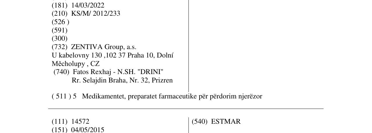 Zëri i markës LETHE në buletin