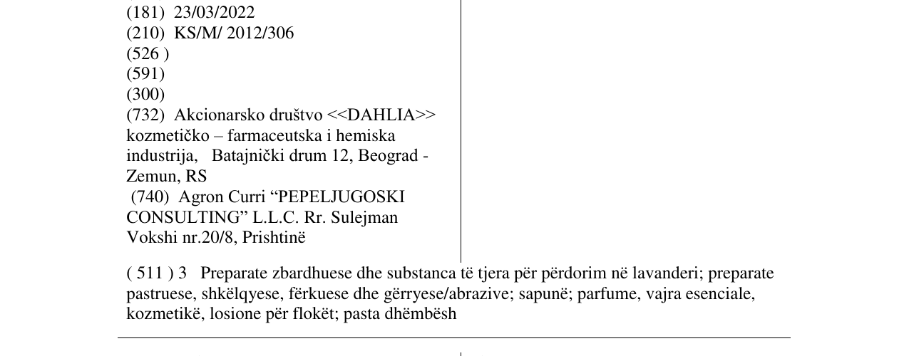 Zëri i markës NEGA PRE SVEGA në buletin