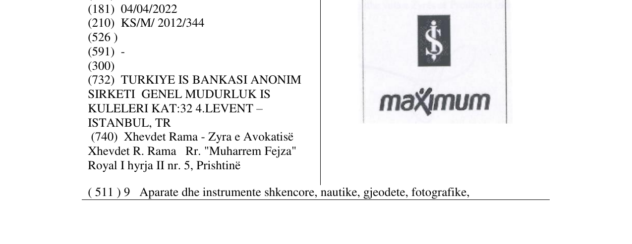 Zëri i markës maximum në buletin