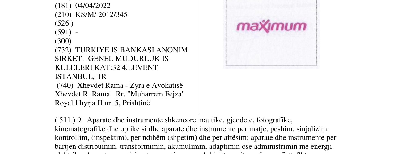 Zëri i markës maximum në buletin