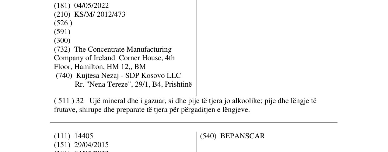 Zëri i markës 7UP në buletin