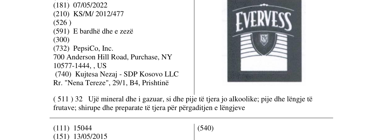 Zëri i markës EVERVESS në buletin