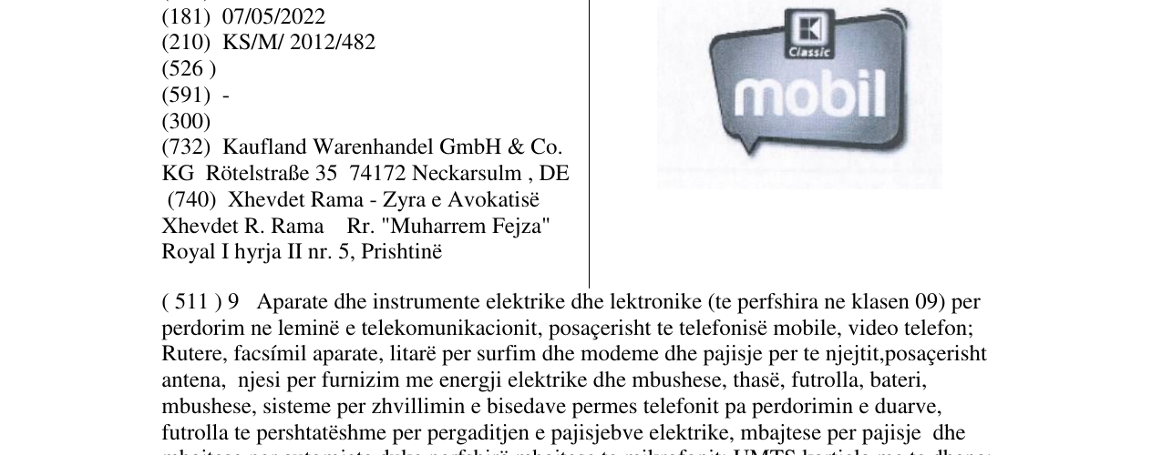 Zëri i markës Classic mobil në buletin