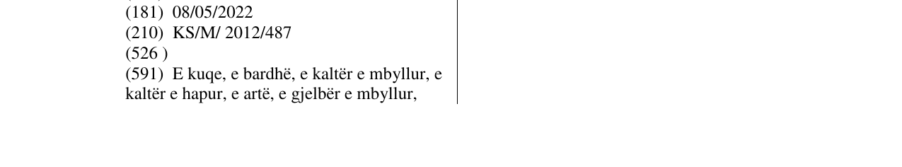 Zëri i markës Gavrilović në buletin
