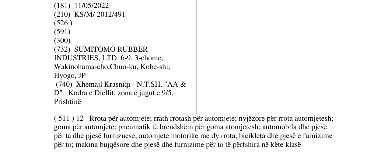 Zëri i markës FALKEN në buletin