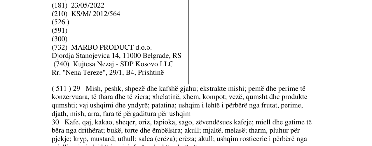 Zëri i markës UKUS ZA PRAVE STVARI në buletin